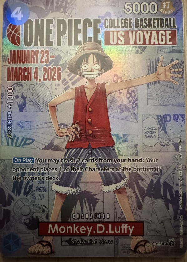 Carte Monkey.D.Luffy P-055_p5 Promo PROMO — One Piece TCG (Bandai)